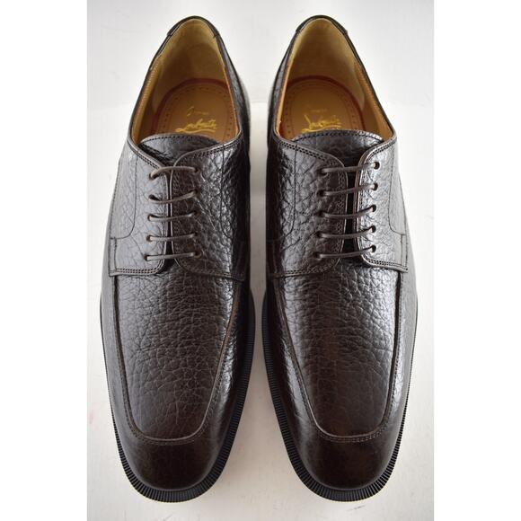Christian Louboutin Mens Davisol Flat Brown Lug Sole Derby Oxford Loafer 43 10 main image 10